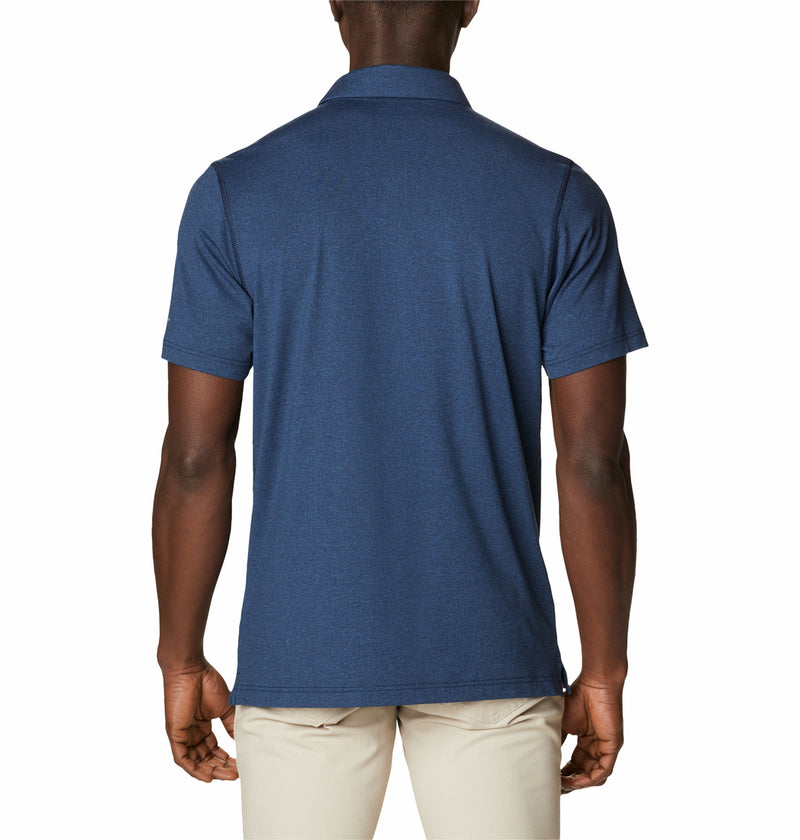 Tech Trail Polo Neck Blue Men's T-Shirt