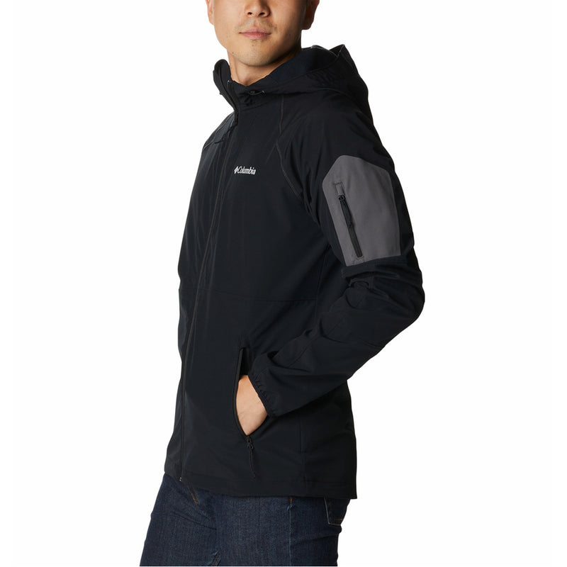 Tall Heights Hooded Black Men's Softshell Jacket