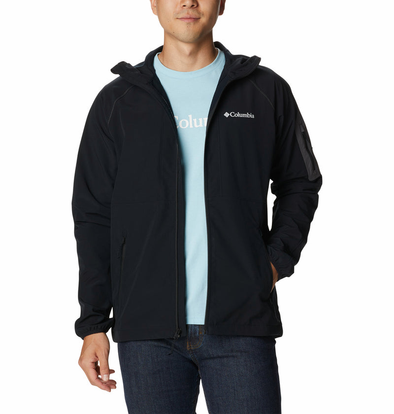 Tall Heights Hooded Black Men's Softshell Jacket