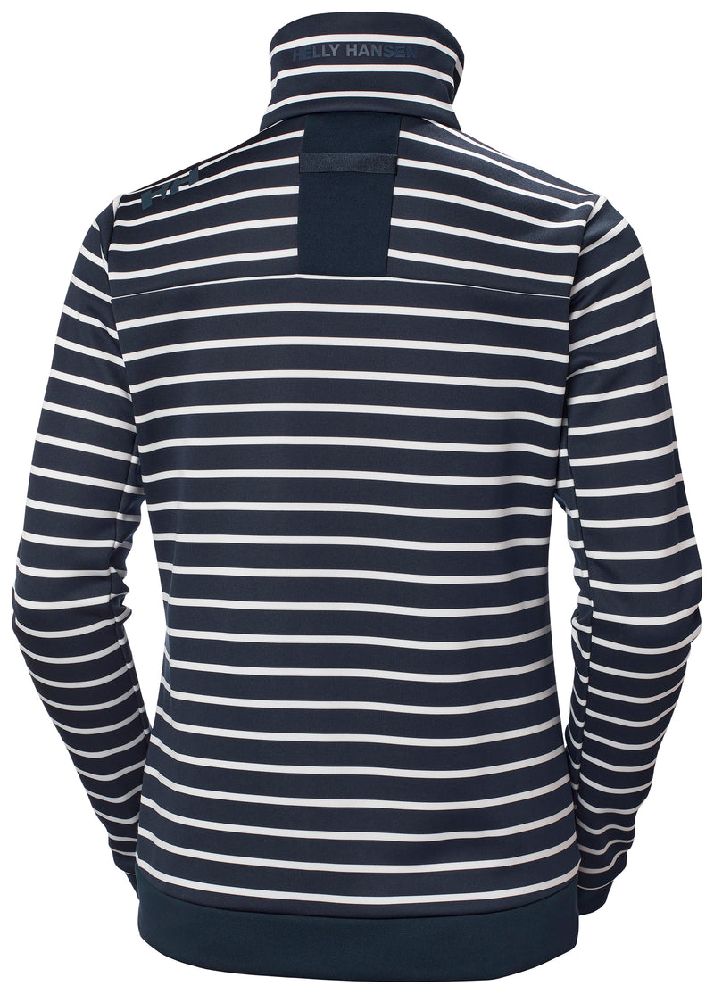 W Crew Fleece Navy Blue Striped Women's Jacket