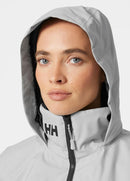 Helly Hansen W Crew Hooded Midlayer Mont 2.0 Gri / Grey Fog