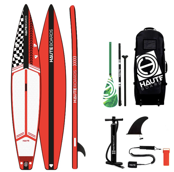 Haute Boards Race 12'6 Red Inflatable Sup Set