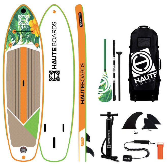 Haute Boards Tropics 10'6 Orange Inflatable Sup Paddle Board Package