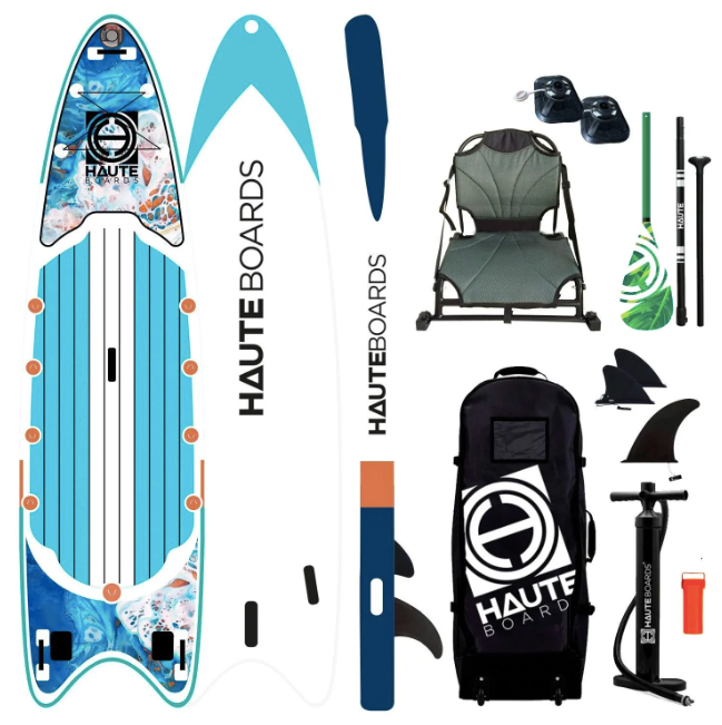 Haute Boards 12'6 Outrigger Inflatable Fishing Sup Full Set