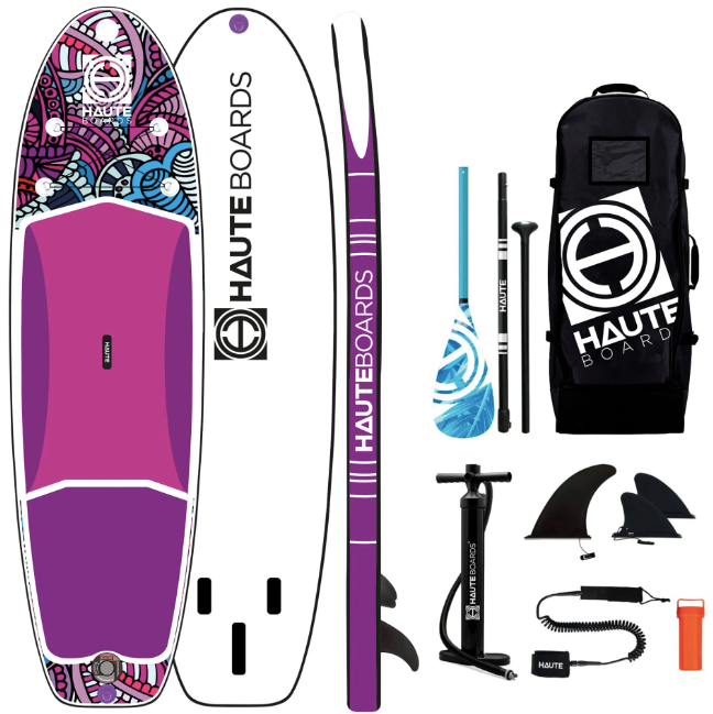 Haute Boards Lotus III 10'0 Inflatable Sup Yoga Board (Paddle Board) - Full Package