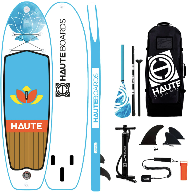 Haute Boards Lotus I 10'0 Inflatable Sup Yoga Board (Paddle Board) - Full Package