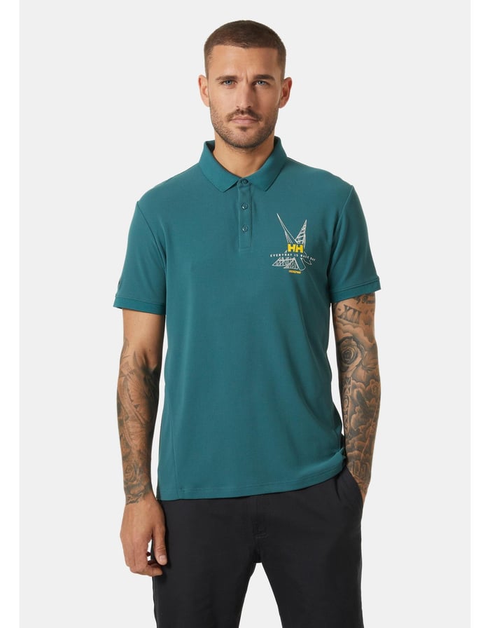 HP Race Polo Yaka Erkek T-Shirt Mavi Tonu / Dark Creek