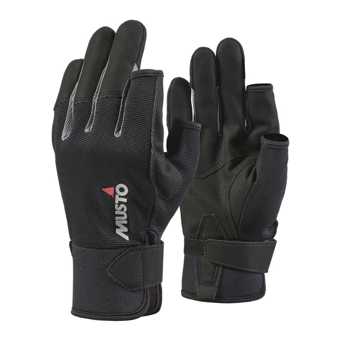 MUSTO Uzun Parmak Yelken Eldiveni Siyah / Black