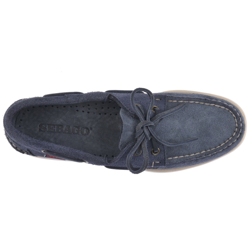 Navy Blue Lace-Up Men's Suede Loafer