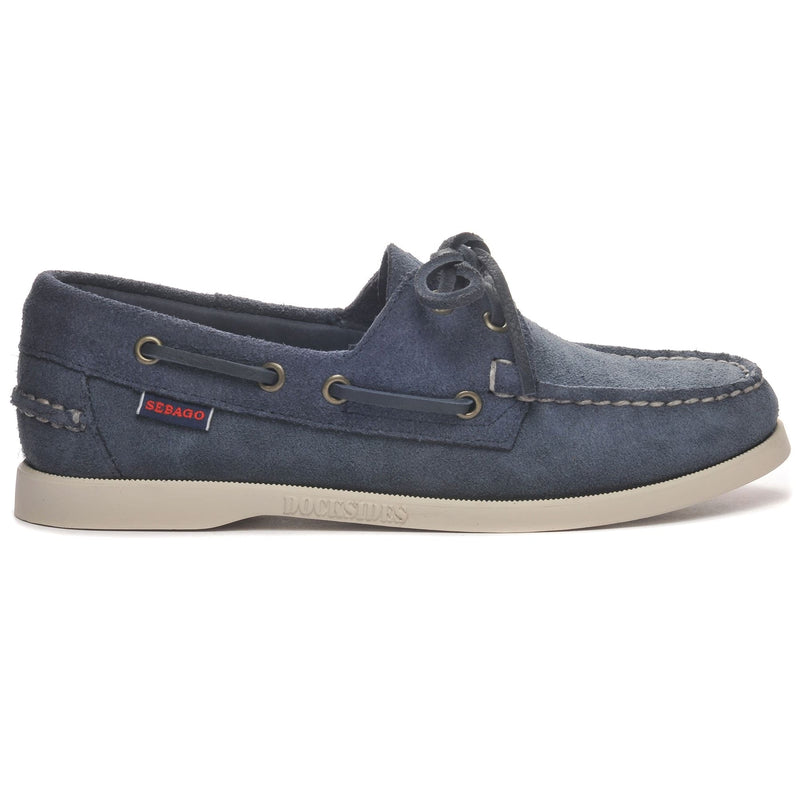 Navy Blue Lace-Up Men's Suede Loafer