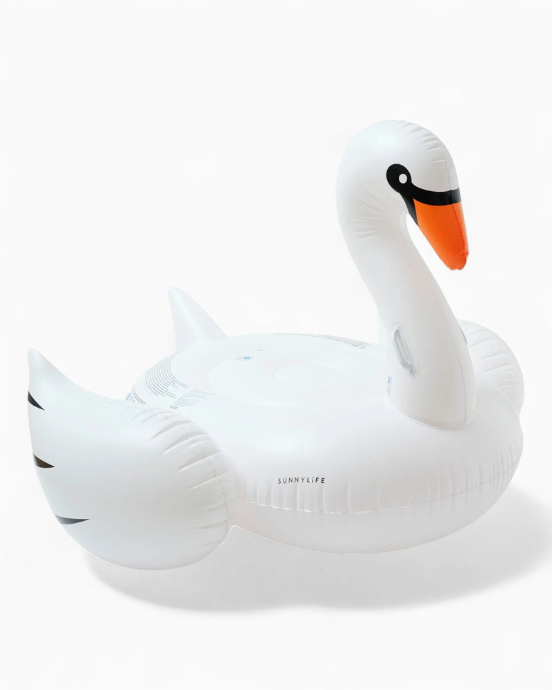 Sunnylife The Resort Original Luxe Ride-On Float – Swan Deniz Yatağı