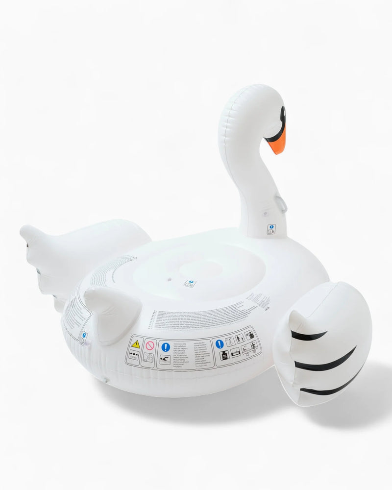 Sunnylife The Resort Original Luxe Ride-On Float – Swan Deniz Yatağı