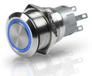 Hella Marine LED Switch, Push-Release, Blue, 12V