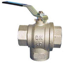 Ball Valve, 3 Way, L Flow, 1" 1/4