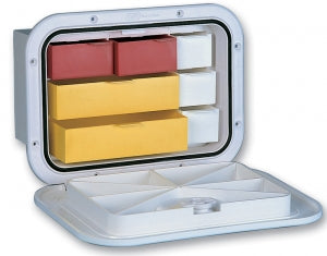 Waterproof Covered Recessed Fishing Rod Cabinet, Lockable