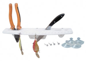 Knife-Plier Carrier, Plastic, White, With Suction Cup