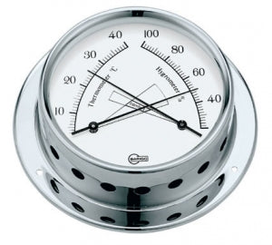 Barigo Tempo S Series Thermo-Hygrometer, Brass