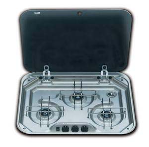 3-Burner Built-in Hob, Glass Lid, 560X440 Mm